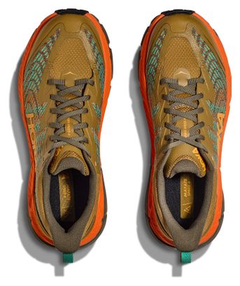 Hoka Mafate Speed 4 Khaki/Orange Herren Trailrunning-Schuhe