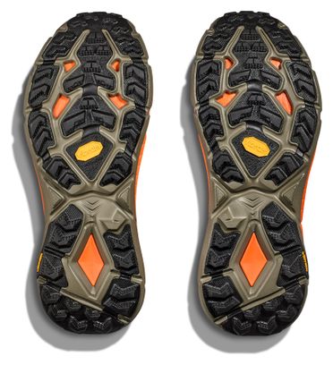 Chaussures Trail Hoka Mafate Speed 4 Kaki/Orange Homme