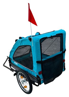 Remorque pour chien bleu luxe jusqu'à 30 kg pliable