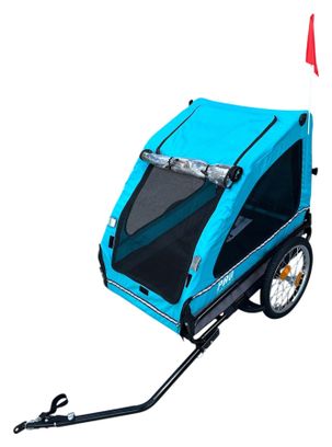 Remorque pour chien bleu luxe jusqu'à 30 kg pliable