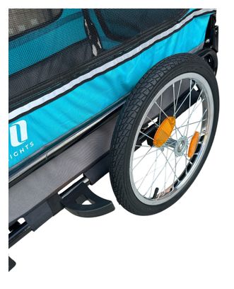 Remorque pour chien bleu luxe jusqu'à 30 kg pliable