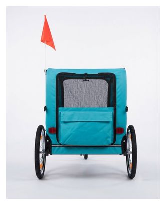 Remorque pour chien bleu luxe jusqu'à 30 kg pliable