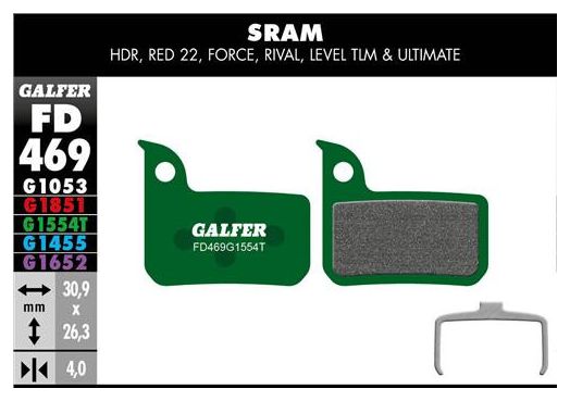 Sram HDR, Red, Force, Rival, Level, Level TLM/Ultimate Pro remblokken