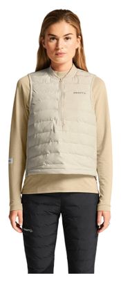 Damesmarcel SubZ Beige Mouwloos 1/2 Rits Vest