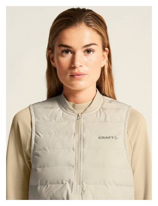 Damesmarcel SubZ Beige Mouwloos 1/2 Rits Vest