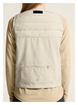 Damesmarcel SubZ Beige Mouwloos 1/2 Rits Vest