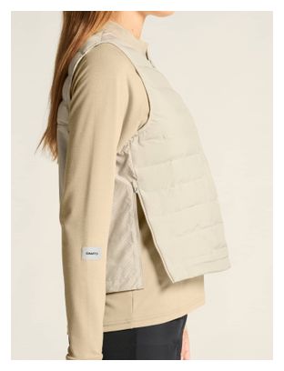 Damesmarcel SubZ Beige Mouwloos 1/2 Rits Vest