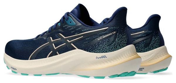 Chaussures de Running Femme Asics GT-2000 12 Bleu Beige