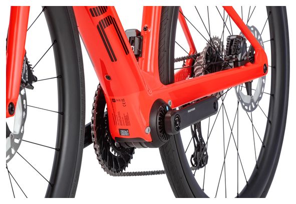 BMC Roadmachine 01 AMP Two Elektrische Racefiets Shimano GRX Di2 11S 360 Wh 700 mm Neon Red 2024