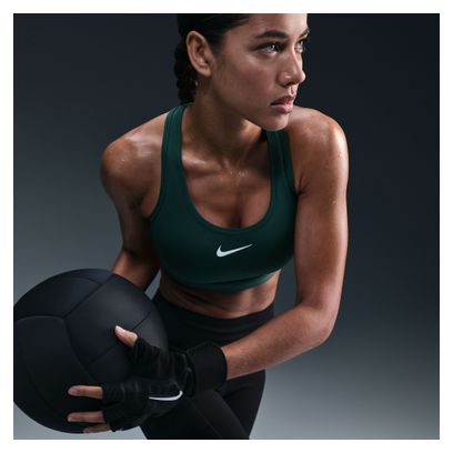 Brassière Nike Swoosh Medium Support Vert Femme