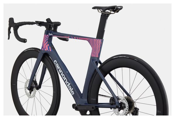 Cannondale SystemSix Hi-MOD Shimano Ultegra Di2 12V 700 mm Blau Rosa Team Replica