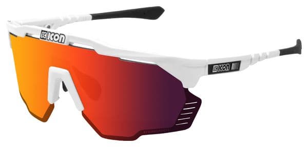 Scicon Sports Aeroshade Kunken Lunettes De Soleil De Performance Sportive (Scnpp Multimorror Rouge/Luminosité Blanche)