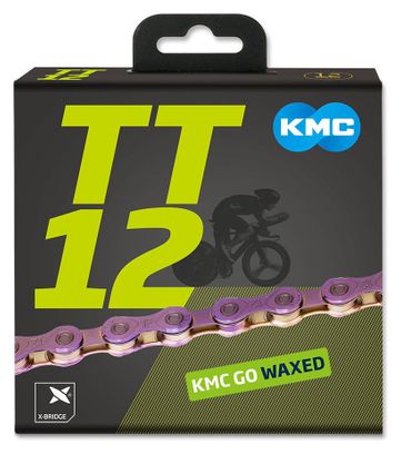 Chaîne KMC TT12 Waxed 12V Violet Neo Chrome