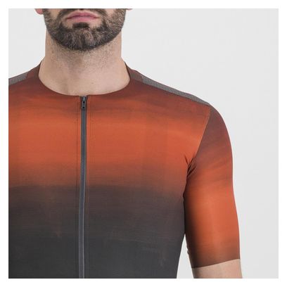 Maglia Sportful Flow Supergiara a manica corta grigio/rosso