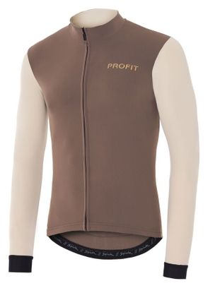 Spiuk Profit Ultralight Long Sleeve Jersey Brown/Beige