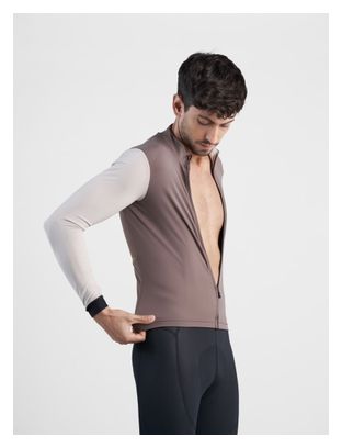 Spiuk Profit Ultralight Long Sleeve Jersey Brown/Beige
