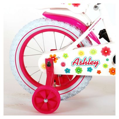 Vélo enfant Volare Ashley - fille - 14 po - blanc - assemblé à 95%