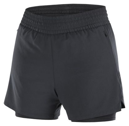 Salomon SHKout Core 4in Pantalones cortos negros 2 en 1 para mujer