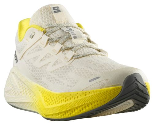 Salomon Aero Glide 3 Heren Hardloopschoenen Wit/Geel