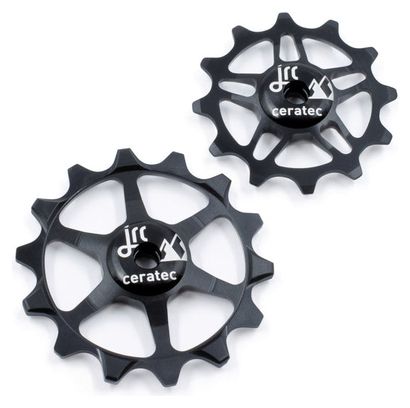 Pair of JRC Components 14/12-Tooth Rollers for Sram Eagle 12V Black