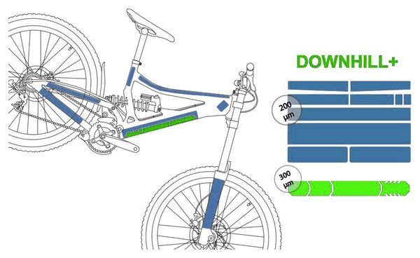 Schutzkit Clearprotect Pack XXL Downhill + Shiny Transparent