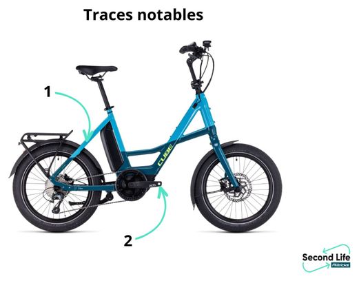 Producto Reacondicionado - Cube Compact Sport Hybrid 500 Shimano Tiagra 10V 500 Wh 20'' Azul 2023 Bicicleta Eléctrica de Ciudad