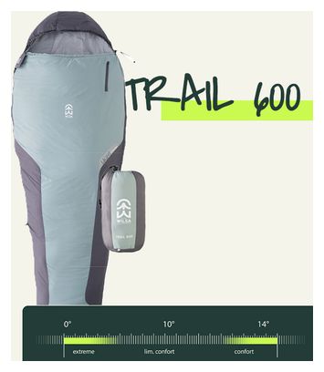 Sac de Couchage Light 600 Gris et vert