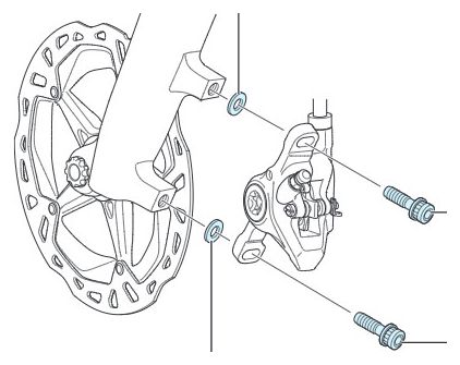 Shimano PM-PM mount adapter (Front-203mm) SM-MA-F203-P / PL2