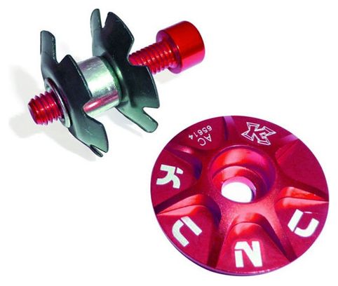 KCNC Etoile + Capot de Direction 1''1/8 Rouge
