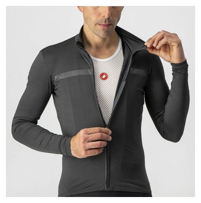 Maillot Manches Longues Castelli Pro Thermal Gris