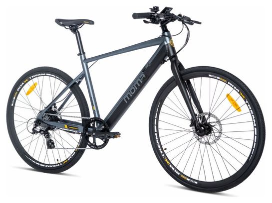 Moma Bikes E-ROAD PRO 28, Equipped Full Shimano, 8 Vitesses, Freins à disques Hydrauliques, Bat. Ion Lithium intégrée et amovible de 36V 10Ah