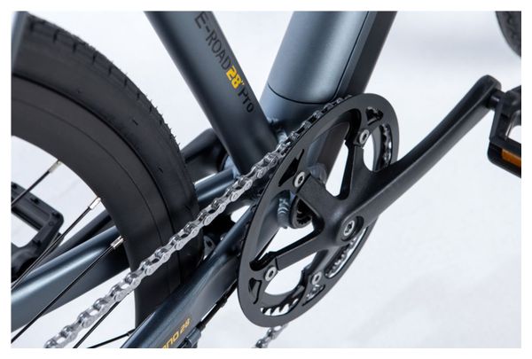 Moma Bikes E-ROAD PRO 28, Equipped Full Shimano, 8 Vitesses, Freins à disques Hydrauliques, Bat. Ion Lithium intégrée et amovible de 36V 10Ah
