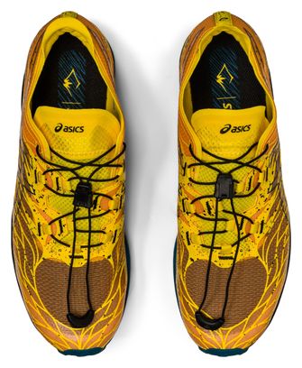 Asics FujiSpeed Yellow Blue Trail Running Shoes