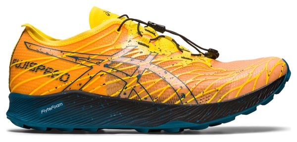 Asics FujiSpeed Yellow Blue Trail Running Shoes