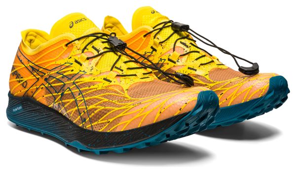 Asics FujiSpeed Yellow Blue Trail Running Shoes