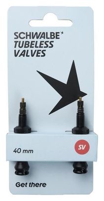Coppia di valvole tubeless Schwalbe Presta da 40 mm