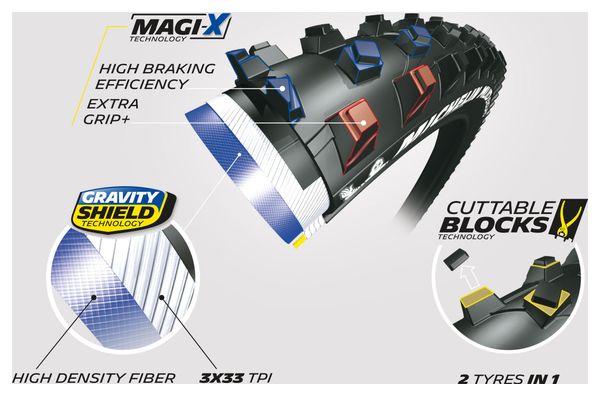 Michelin Mud Enduro Competition Line 29 MTB Tire Tubeless Ready Pieghevole Gravity Shield E-Bike Magi-X