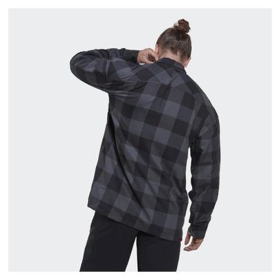 Chemise en flanelle Adidas Five Ten Flannel Gris Noir Unisexe
