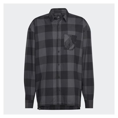 Chemise en flanelle Adidas Five Ten Flannel Gris Noir Unisexe