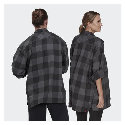 Chemise en flanelle Adidas Five Ten Flannel Gris Noir Unisexe