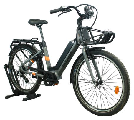 Vélo électrique Gitane E-Connect gris 400Wh  moteur central 65Nm 26" / freins à patins