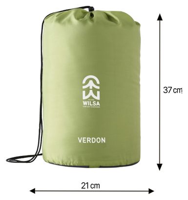 Sac de Couchage Loisir Verdon Confort Gris et vert Gauche