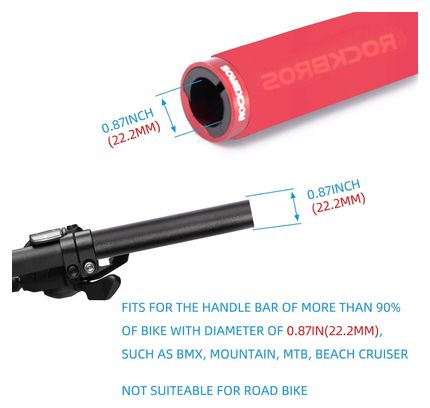 Rockbros  Poignées de guidon de vélo en éponge