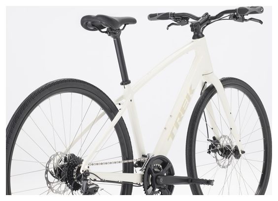 Bicicletta fitness Trek FX 1 Stepover Shimano Acera 8 velocità, 700 mm, bianca, 4ª generazione