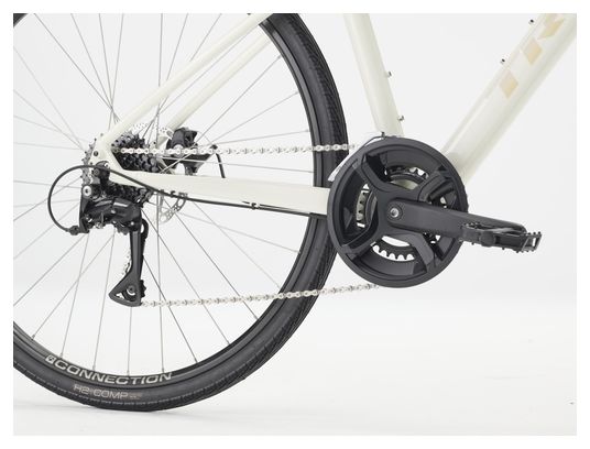 Bicicletta fitness Trek FX 1 Stepover Shimano Acera 8 velocità, 700 mm, bianca, 4ª generazione