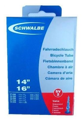 CHAMBRE A AIR VELO 350 x 35A - 14  SCHWALBE VALVE PRESTA TOUT ALU (37-288 à 40-305) (SV2)