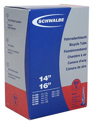 CHAMBRE A AIR VELO 350 x 35A - 14  SCHWALBE VALVE PRESTA TOUT ALU (37-288 à 40-305) (SV2)