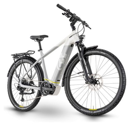 Vélo de Ville Electrique Husqvarna Cross Tourer CT1 Gent Shimano Alivio 9V 630Wh 27.5'' Gris / Blanc 2023
