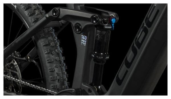 Cube Stereo Hybrid 140 HPC SLX 750 Electric Full Suspension MTB Shimano Deore/XT 12S 750 Wh 27.5'' Carbon Grey Reflex 2023