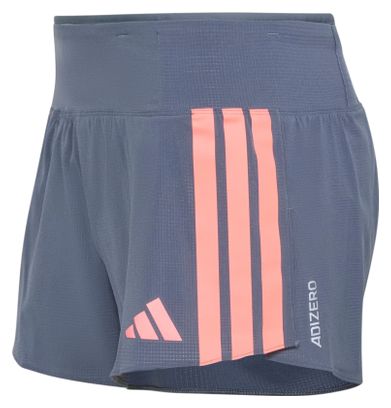 adidas Adizero Running Gel Pocket 3in korte broek, grijs/koraal, heren